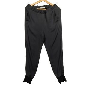 Babaton Black High Waisted Soft Jogger Pants S Minimalist Career Comfy Trousers